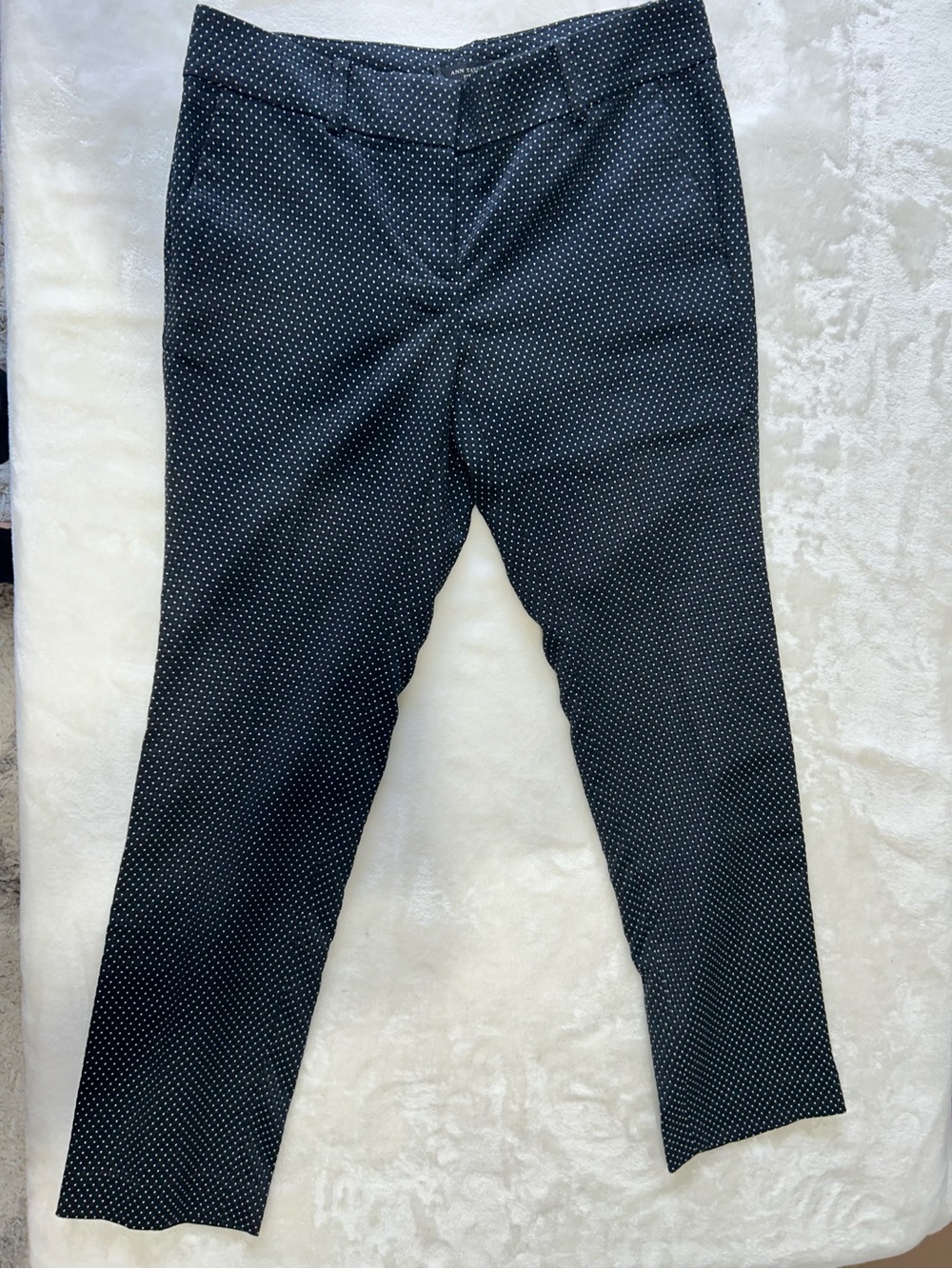 Ann Taylor Black Microdot Dress Pants